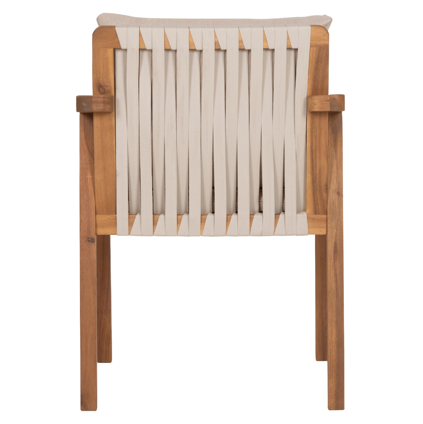 Outdoor Dining Chair Brunel Hm6518 Acacia Wood In Natural--cushions In Light Beige 57x59x84hcm