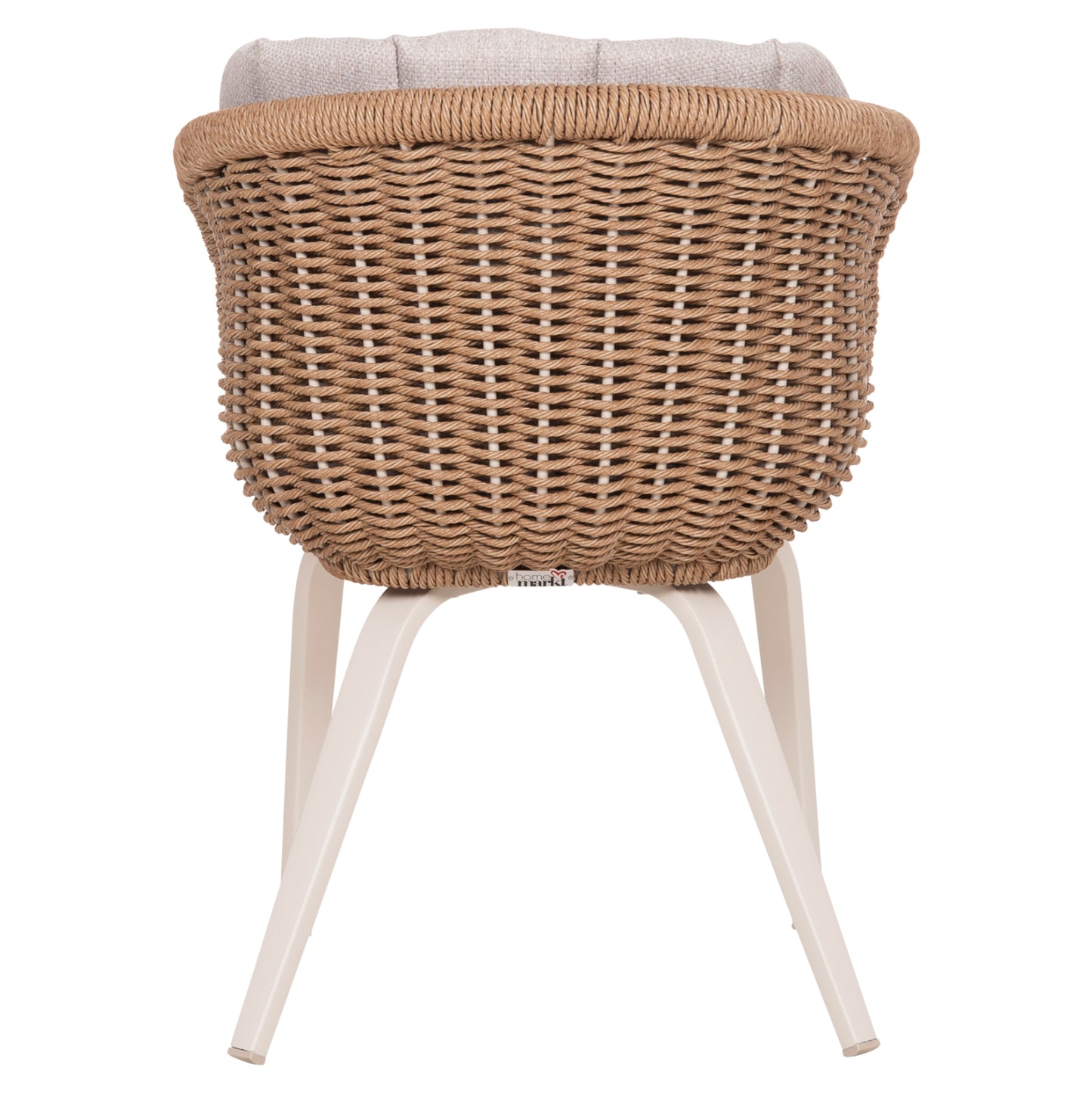Dining Chair Victus Hm6559.02 Aluminum & Olefin In Beige--twist Wicker 60x62x76hcm.