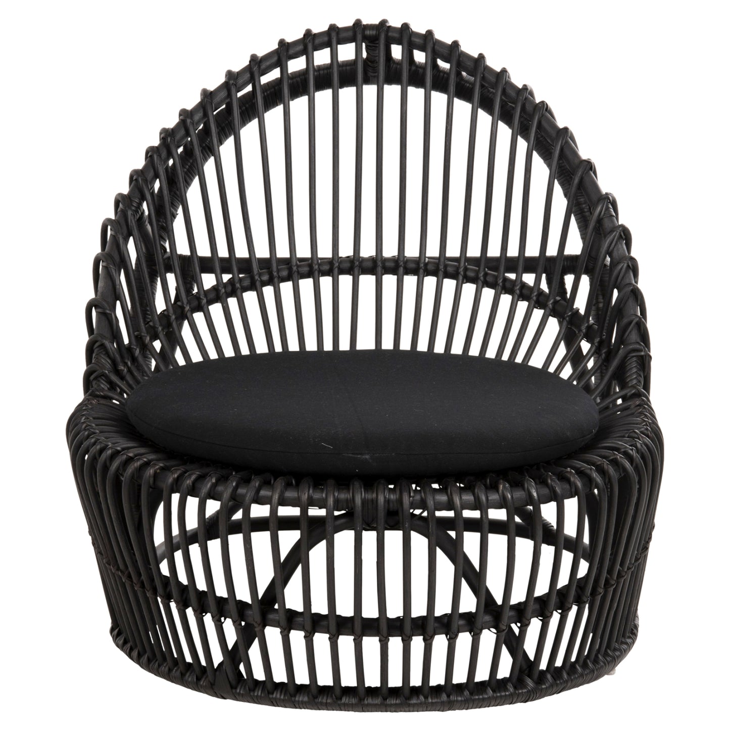 Armchair Entropy Hm9840.03 Natural Polished Rattan With Cushion-black 80x97x85hcm.