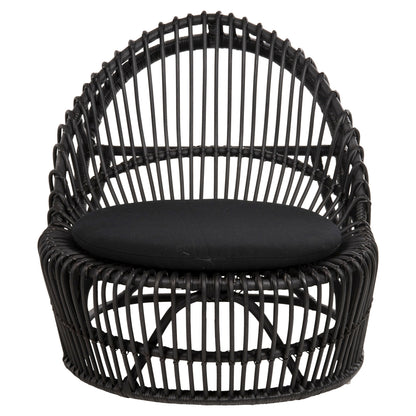 Armchair Entropy Hm9840.03 Natural Polished Rattan With Cushion-black 80x97x85hcm.