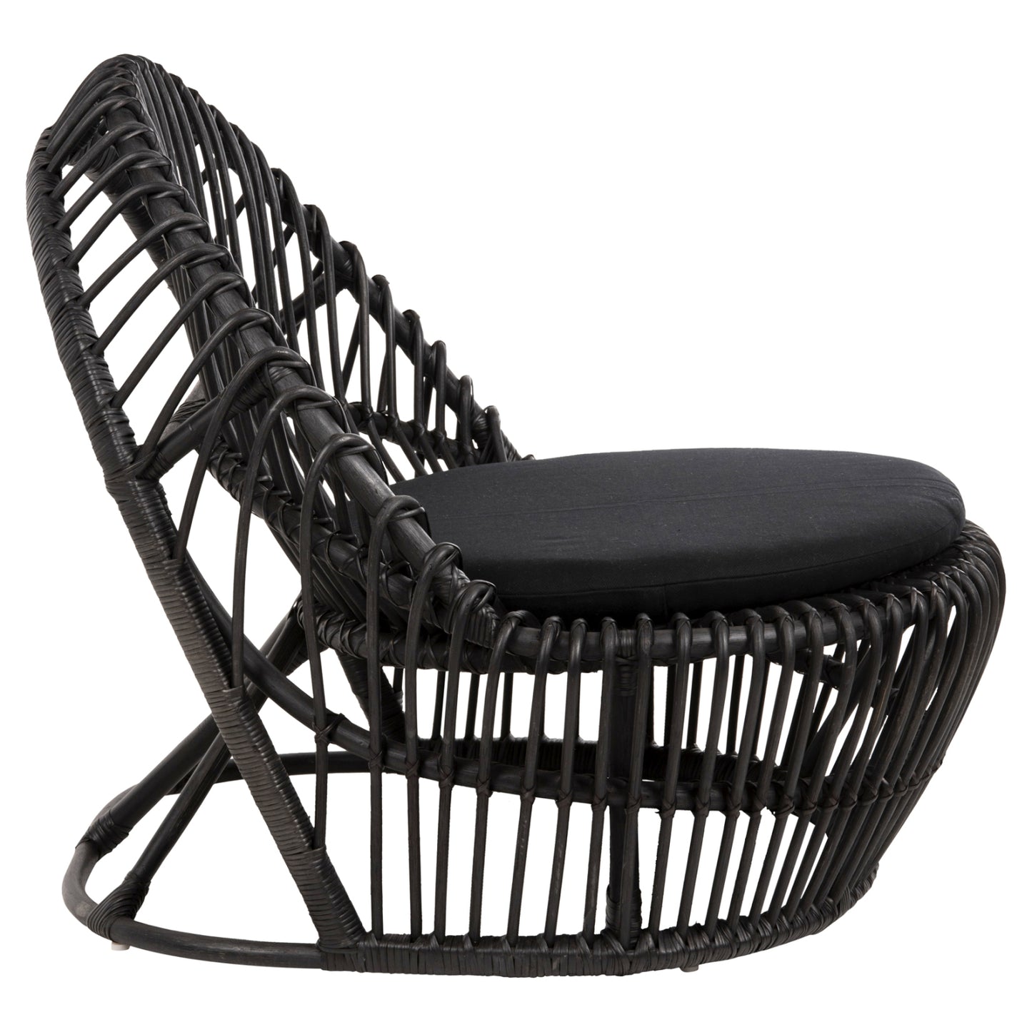 Armchair Entropy Hm9840.03 Natural Polished Rattan With Cushion-black 80x97x85hcm.