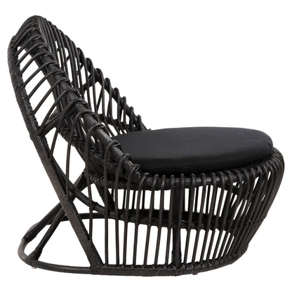 Armchair Entropy Hm9840.03 Natural Polished Rattan With Cushion-black 80x97x85hcm.