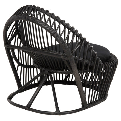 Armchair Entropy Hm9840.03 Natural Polished Rattan With Cushion-black 80x97x85hcm.