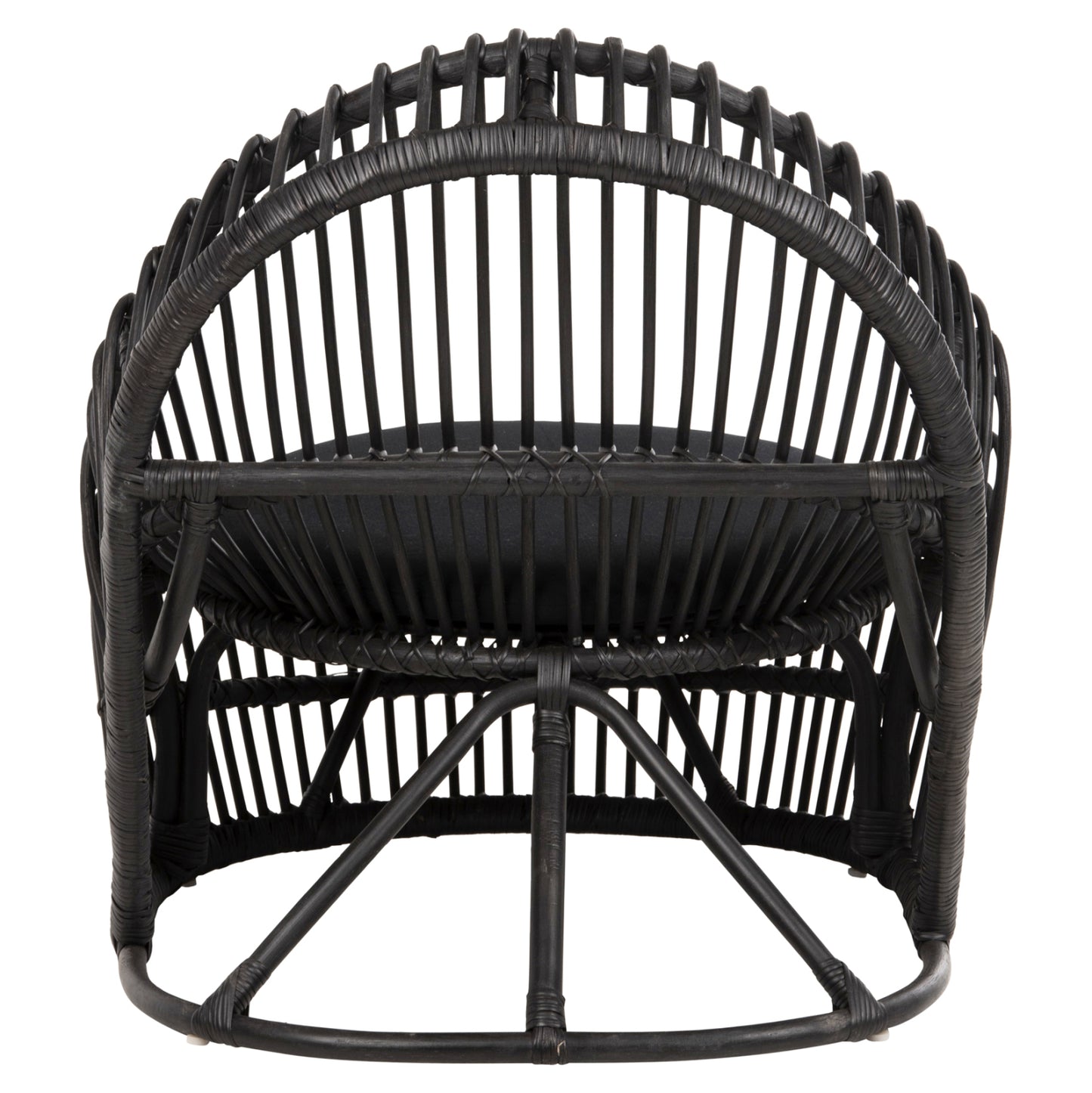 Armchair Entropy Hm9840.03 Natural Polished Rattan With Cushion-black 80x97x85hcm.