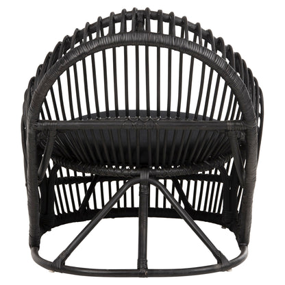 Armchair Entropy Hm9840.03 Natural Polished Rattan With Cushion-black 80x97x85hcm.