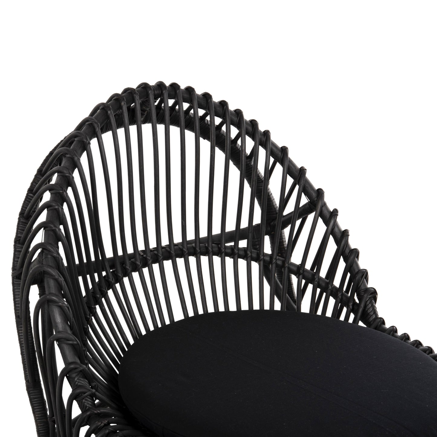 Armchair Entropy Hm9840.03 Natural Polished Rattan With Cushion-black 80x97x85hcm.