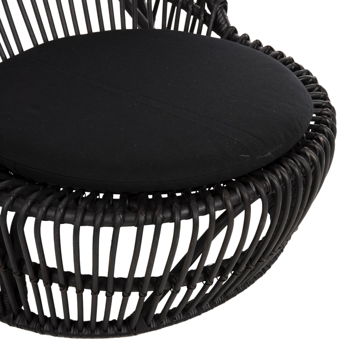 Armchair Entropy Hm9840.03 Natural Polished Rattan With Cushion-black 80x97x85hcm.