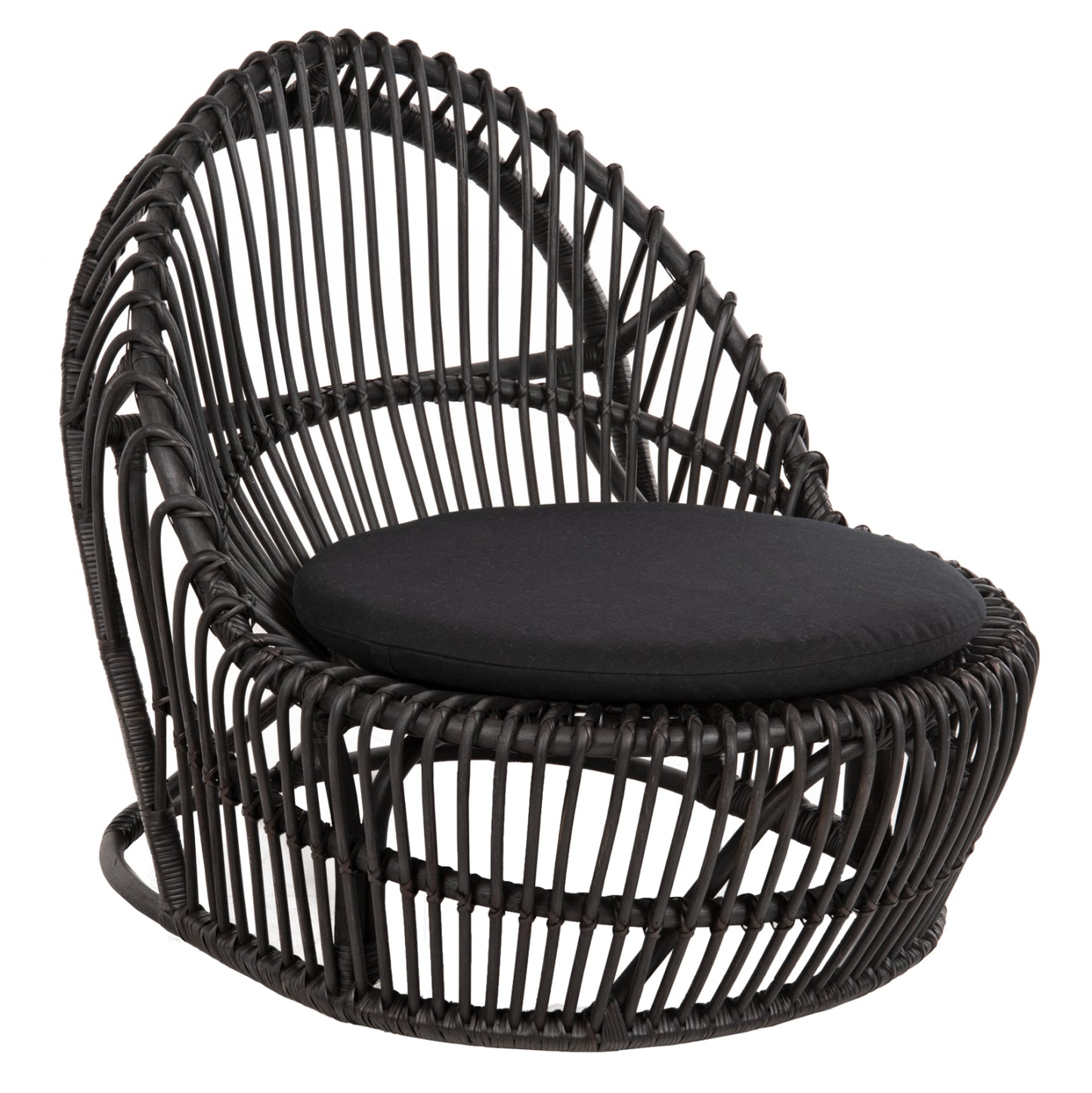 Armchair Entropy Hm9840.03 Natural Polished Rattan With Cushion-black 80x97x85hcm.