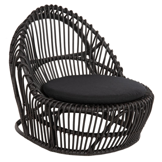 Armchair Entropy Hm9840.03 Natural Polished Rattan With Cushion-black 80x97x85hcm.