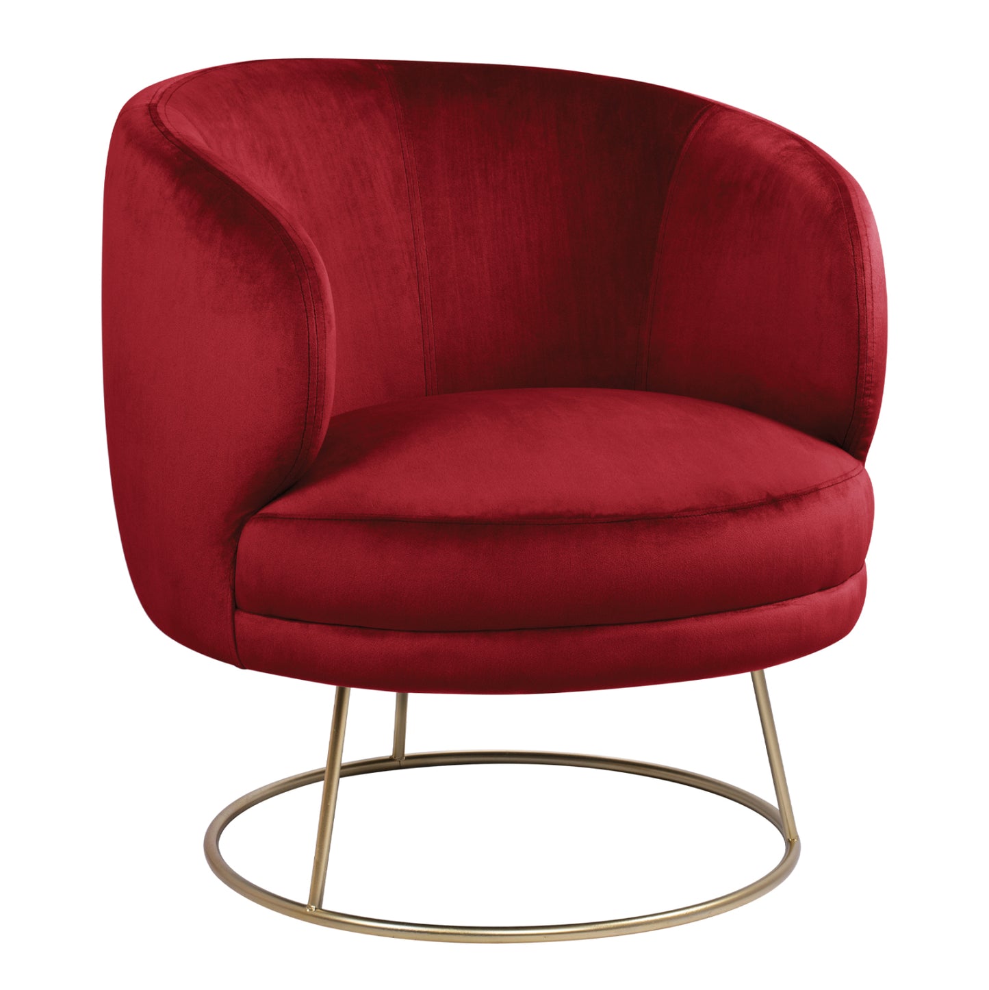 Velvet Armchair Arien Hm8403.06 In Red Color With Golden Base 80x75x82 Cm.
Dimensions: