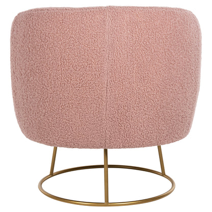 Armchair Arien Hm8403.22 Boucle Fabric In Dusty Pink-gold Metal Base 78x75x84hcm.