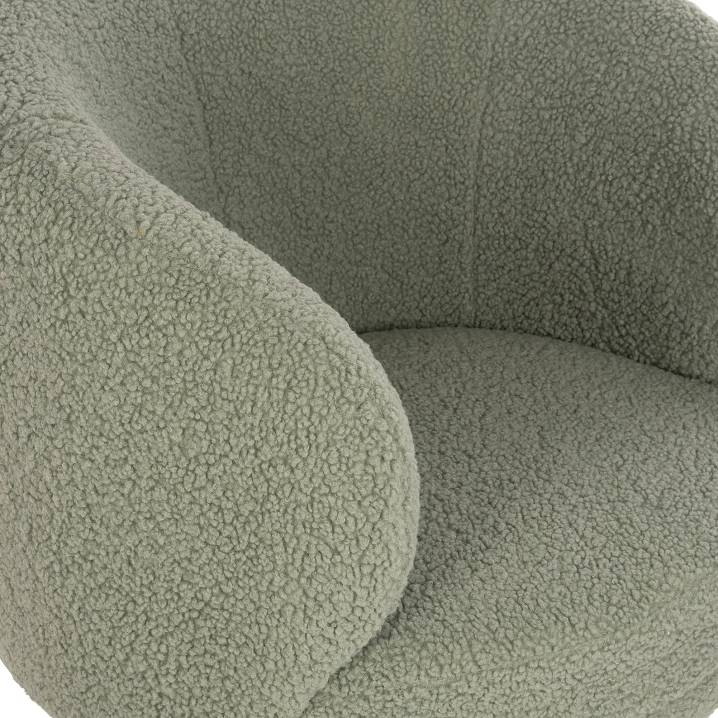 Armchair Arien Hm8403.27 Boucle Fabric In Pistachio Green-silver Metal Base 78x75x84hcm.