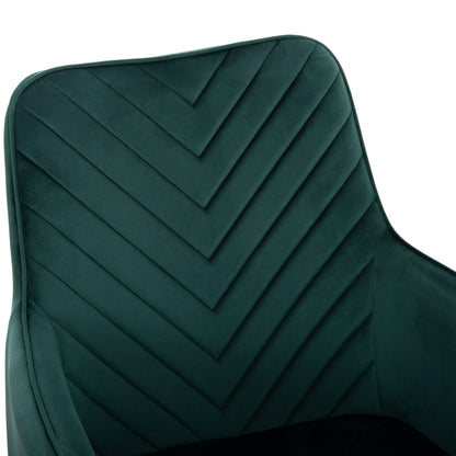 Armchair Latrell Hm8582.03 Cypress Green Velvet & Black Metal Legs 54x57x84hcm.