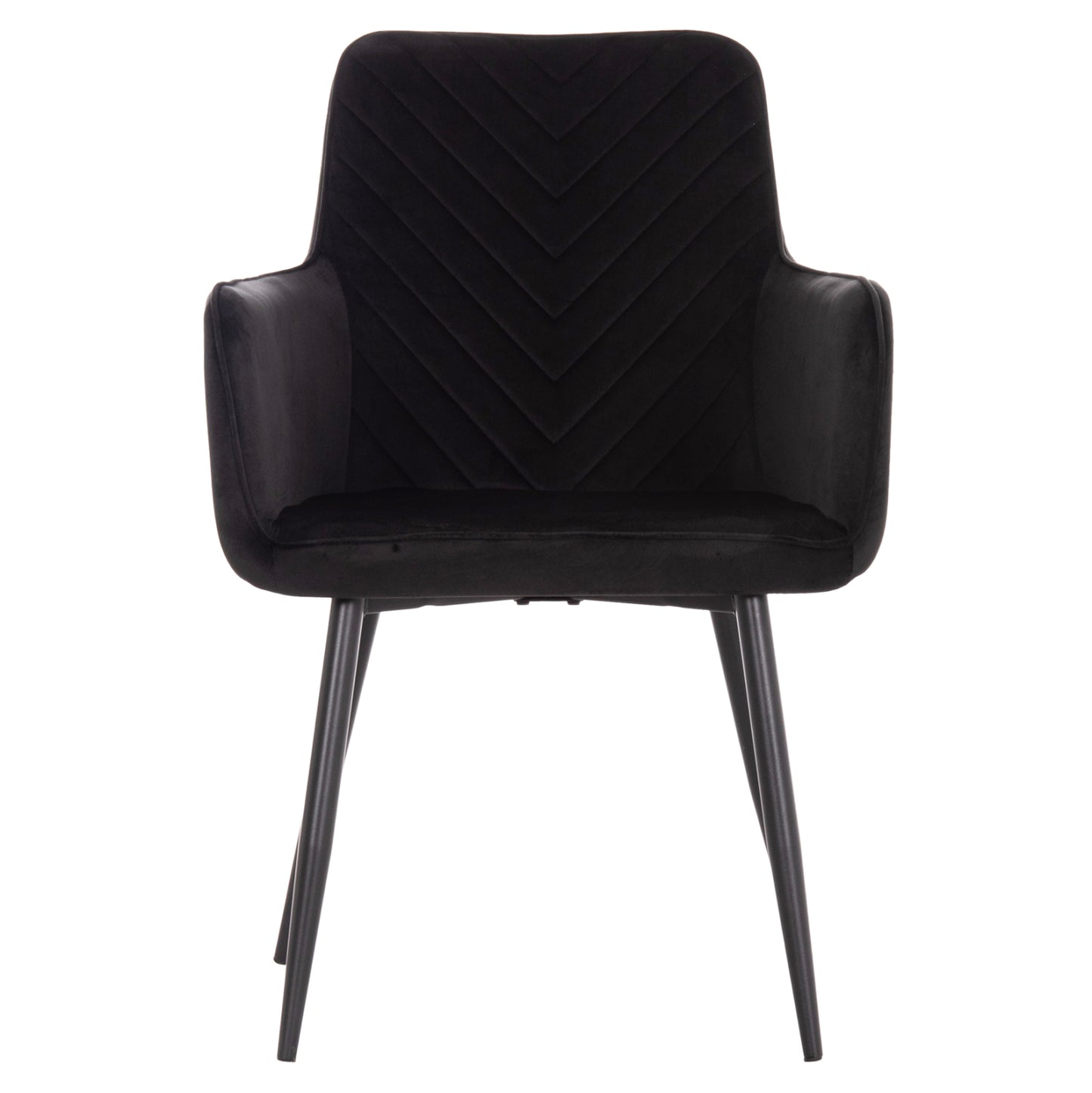 Armchair Latrell Hm8582.04 Black Velvet & Black Metal Legs 54x57x84hcm.