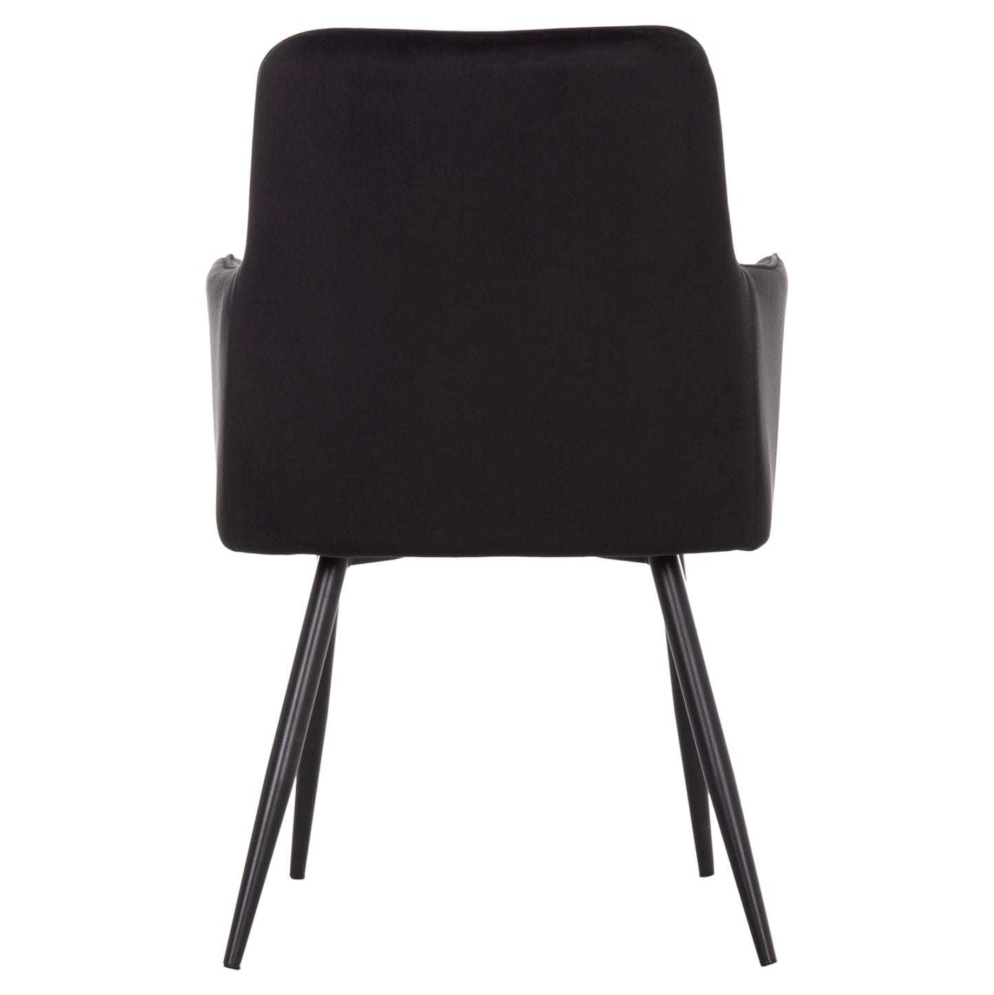 Armchair Latrell Hm8582.04 Black Velvet & Black Metal Legs 54x57x84hcm.