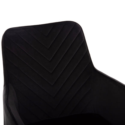 Armchair Latrell Hm8582.04 Black Velvet & Black Metal Legs 54x57x84hcm.