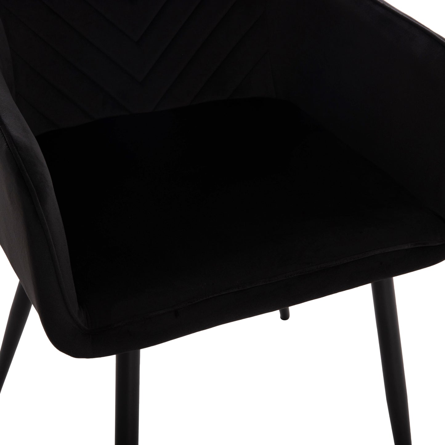 Armchair Latrell Hm8582.04 Black Velvet & Black Metal Legs 54x57x84hcm.
