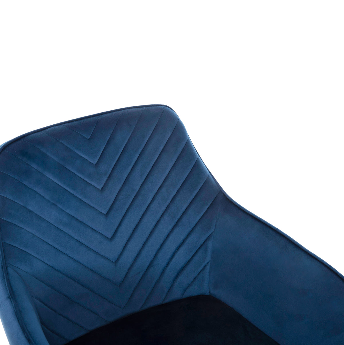 Dining Armchair Latrell Hm8582.08 Blue Velvet & Black Metal Legs 57x56x84hcm.