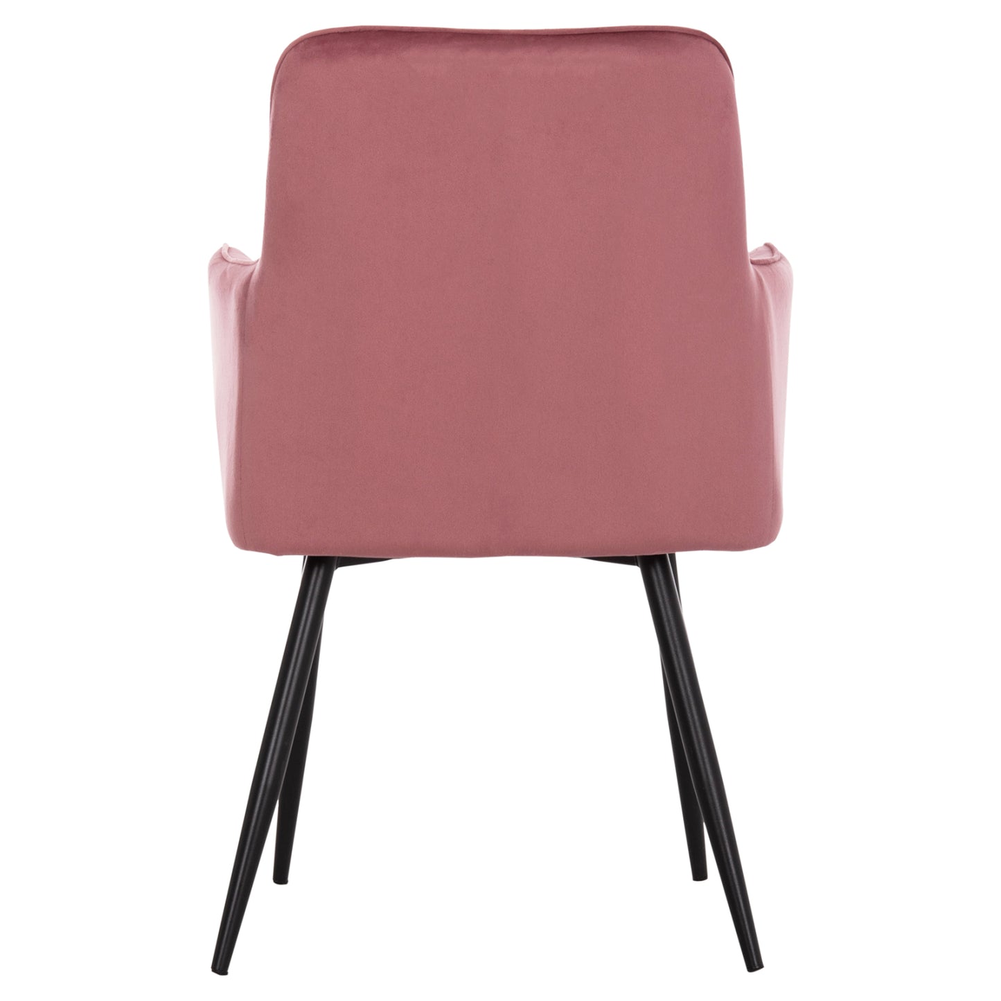Dining Armchair Latrell Hm8582.12 Dusty Pink Velvet & Black Metal Legs 54x57x84hcm.