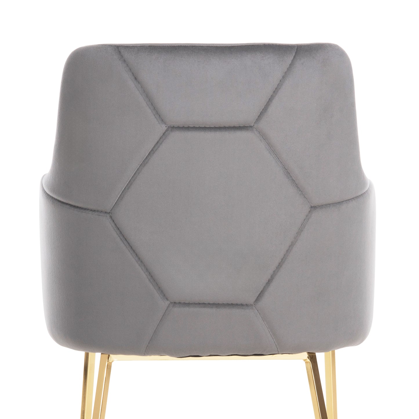 Armchair Triana Hm9278.11 Grey Velvet With Gold Metal Legs 54,5x60,5x85,5hcm.