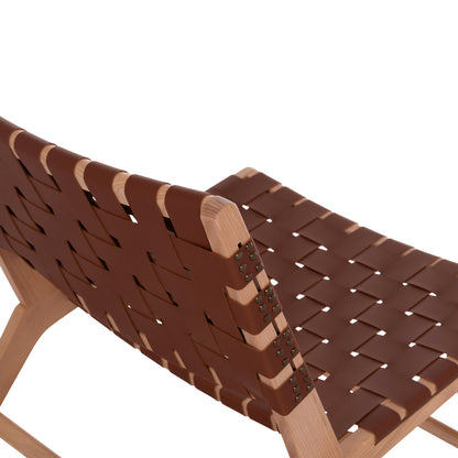 Hm9326.01 Armchair Felipe Toon Wood Pu Knitted 67x70x75h