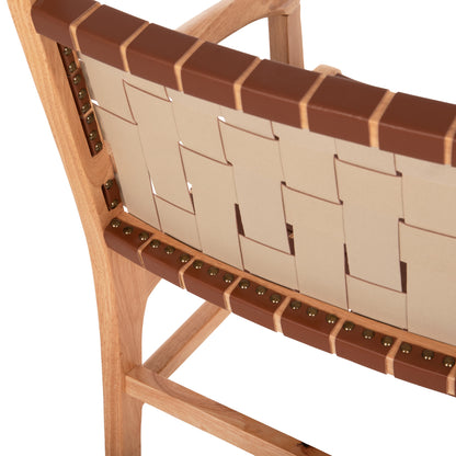 Armchair Felipe Hm9328.01 Toon Wood Pu Leather Brown 62x59x86hcm.