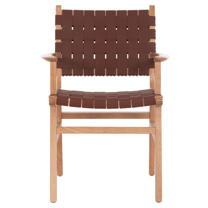 Armchair Felipe Hm9328.11 Toon Wood Pu Leather Brown 61x59x86hcm.