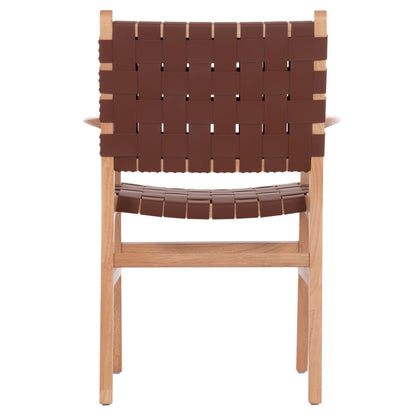 Armchair Felipe Hm9328.11 Toon Wood Pu Leather Brown 61x59x86hcm.
