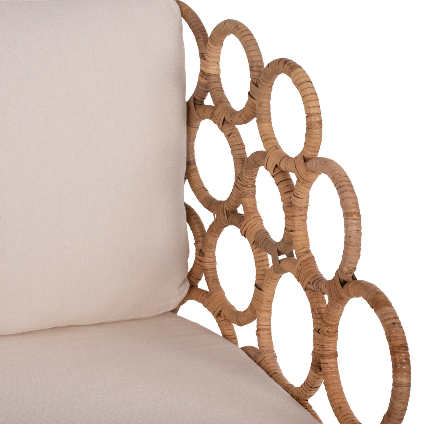 Αrmchair Ringer Fb99341 Rattan-metal Natural Color 65x69x86h Cm.