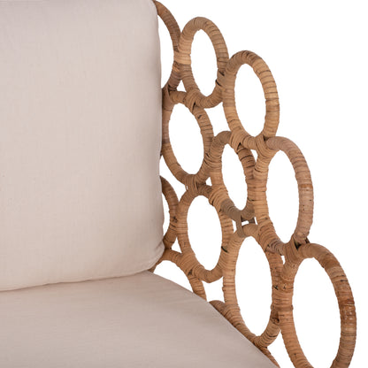 Αrmchair Ringer Fb99341 Rattan-metal Natural Color 65x69x86h Cm.