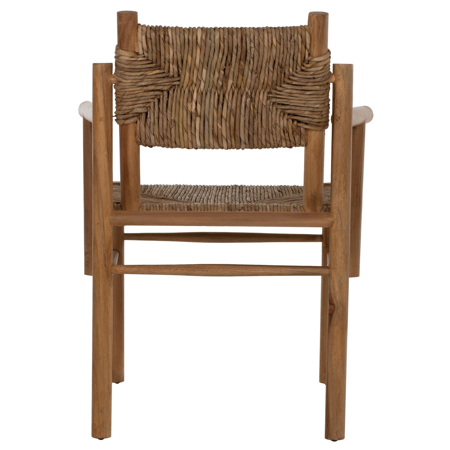 Armchair Rover Hm9378 Solid Teak & Rush-matt- Natural 53x55x82