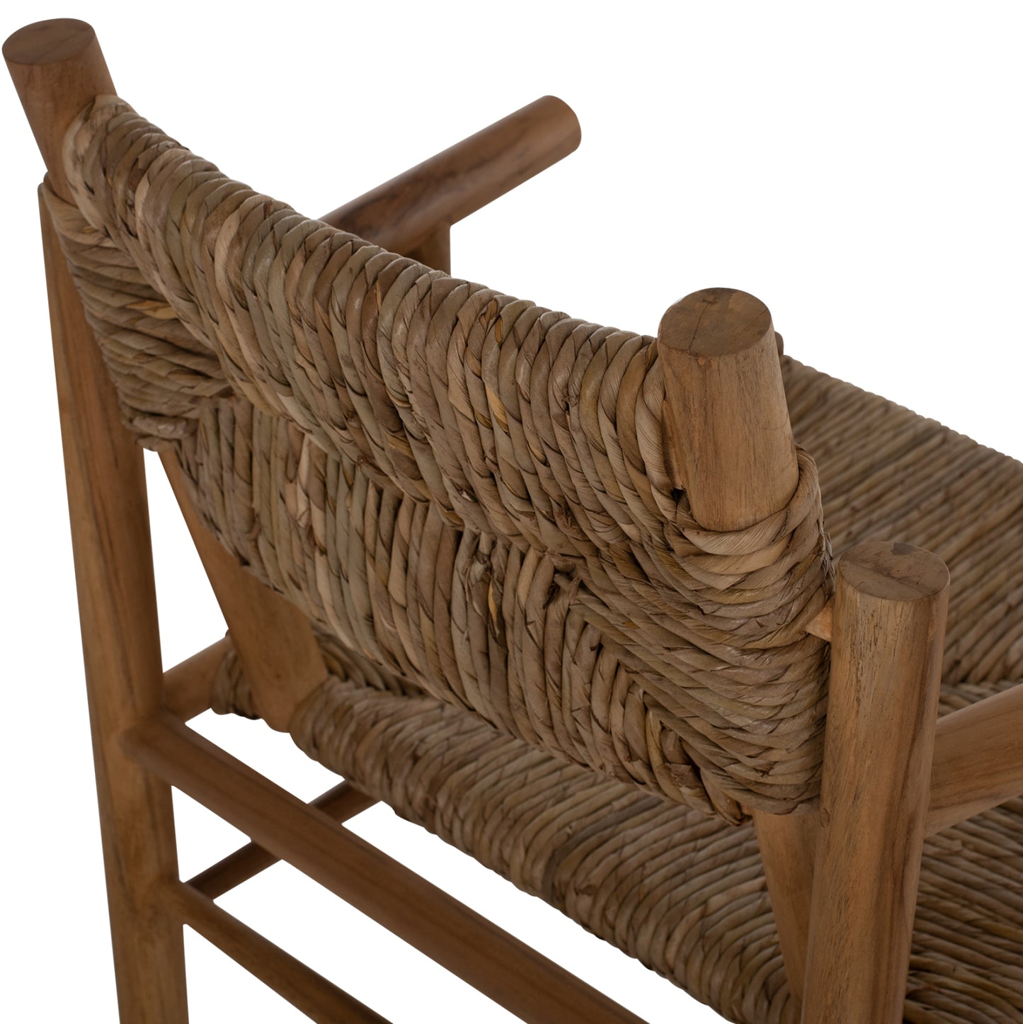 Armchair Rover Hm9378 Solid Teak & Rush-matt- Natural 53x55x82