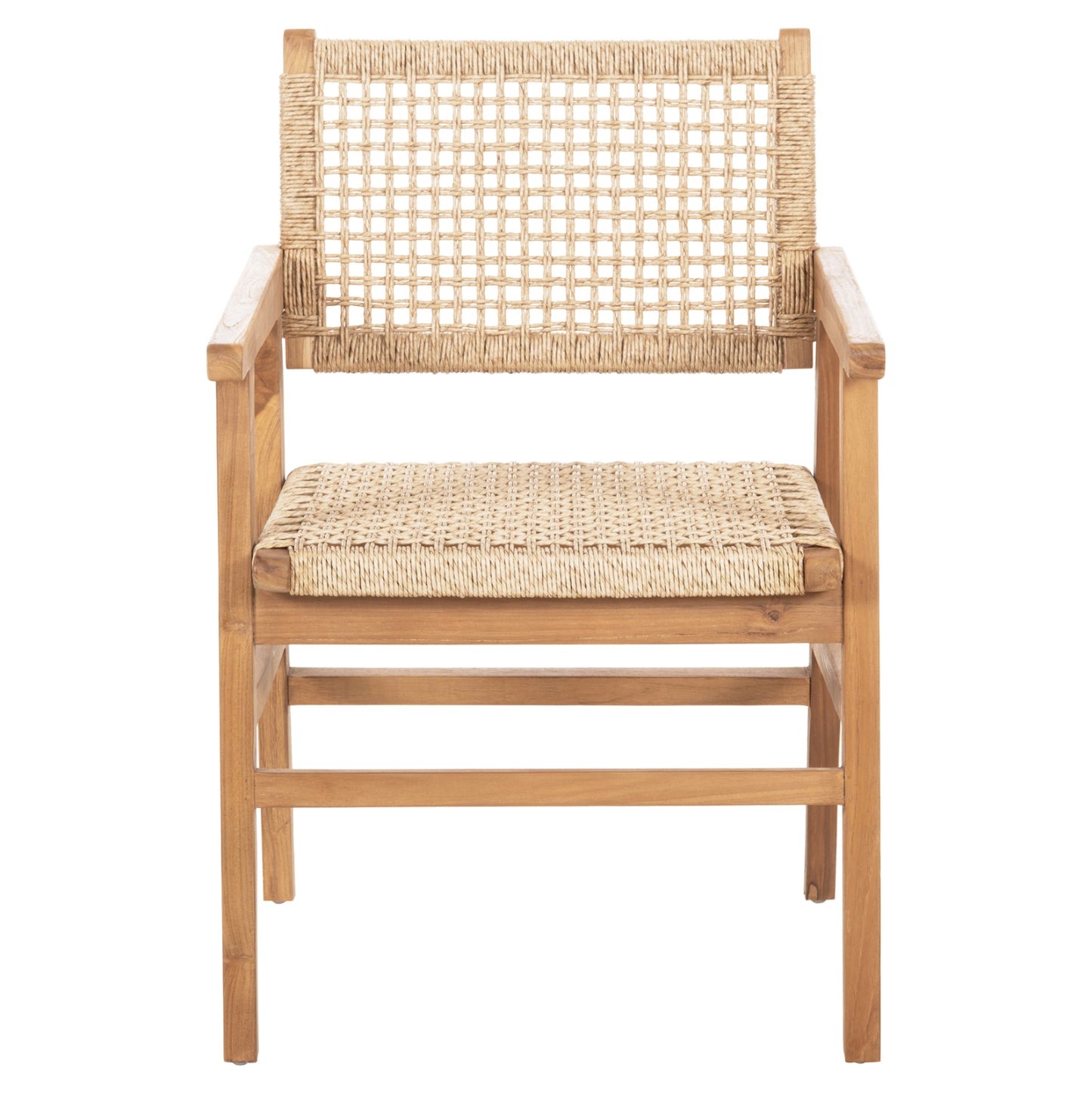 Dining Armchair Bjorn Hm9403.21 Solid Teak Wood-rope 56x56x83hcm.
