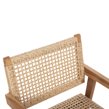 Dining Armchair Bjorn Hm9403.21 Solid Teak Wood-rope 56x56x83hcm.