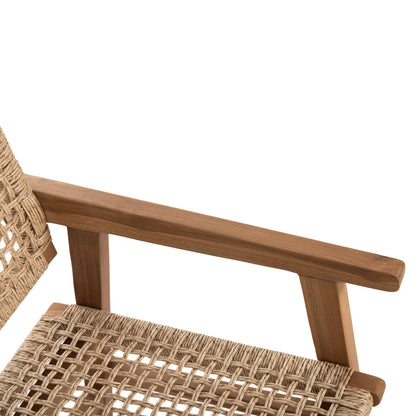 Dining Armchair Bjorn Hm9403.21 Solid Teak Wood-rope 56x56x83hcm.