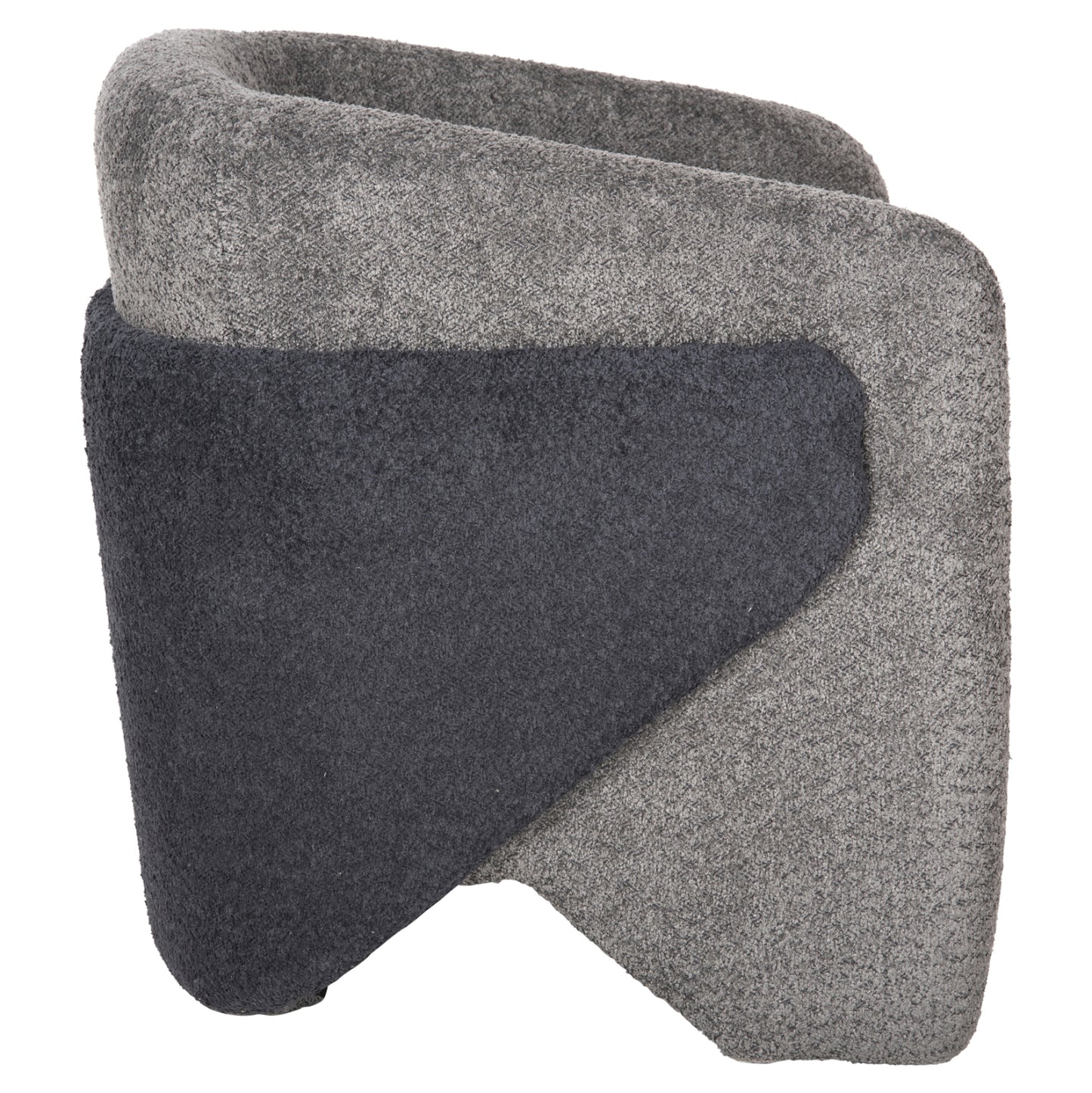 Armchair Doper Hm9590.01 Boucle Fabric Grey-anthracite Blue 68x72x76hcm.