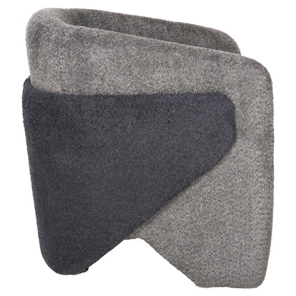 Armchair Doper Hm9590.01 Boucle Fabric Grey-anthracite Blue 68x72x76hcm.