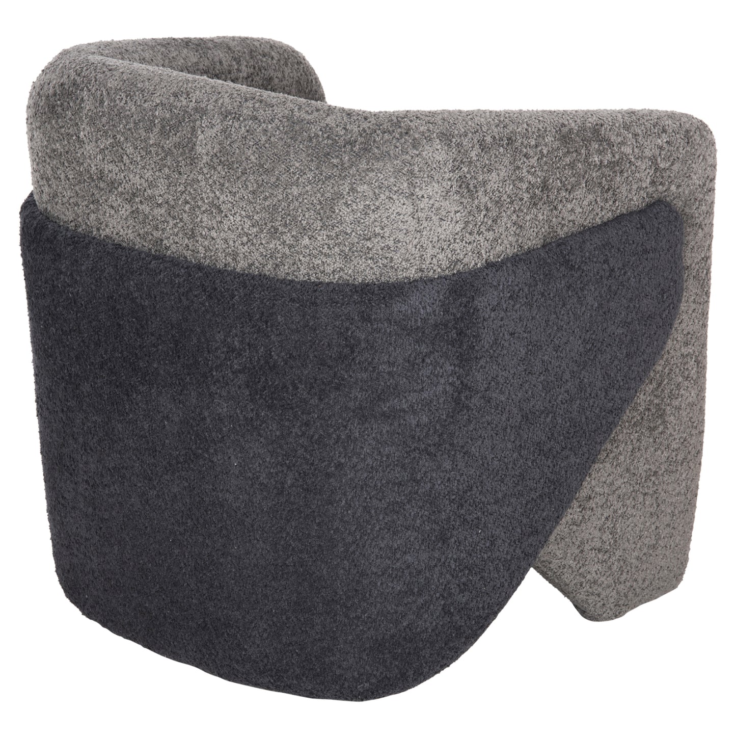 Armchair Doper Hm9590.01 Boucle Fabric Grey-anthracite Blue 68x72x76hcm.