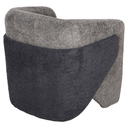 Armchair Doper Hm9590.01 Boucle Fabric Grey-anthracite Blue 68x72x76hcm.