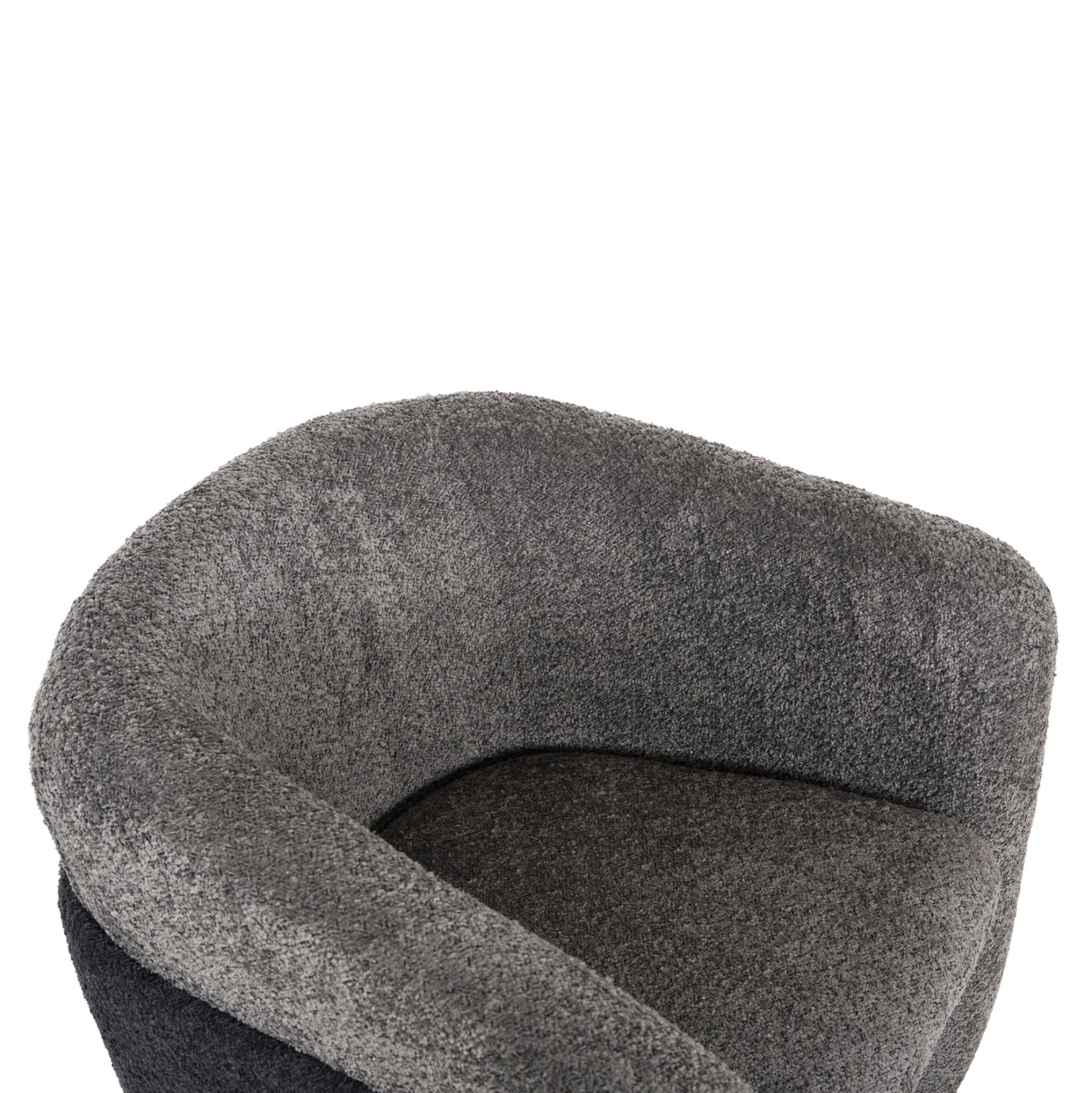 Armchair Doper Hm9590.01 Boucle Fabric Grey-anthracite Blue 68x72x76hcm.