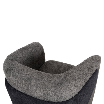 Armchair Doper Hm9590.01 Boucle Fabric Grey-anthracite Blue 68x72x76hcm.