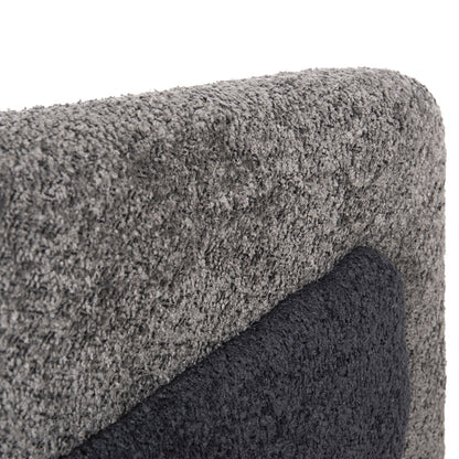 Armchair Doper Hm9590.01 Boucle Fabric Grey-anthracite Blue 68x72x76hcm.