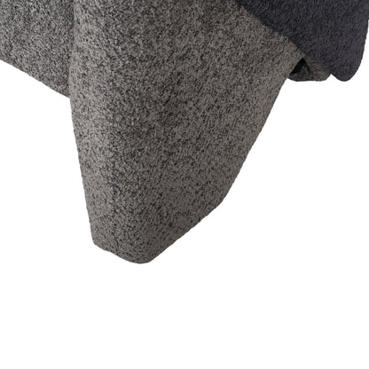 Armchair Doper Hm9590.01 Boucle Fabric Grey-anthracite Blue 68x72x76hcm.