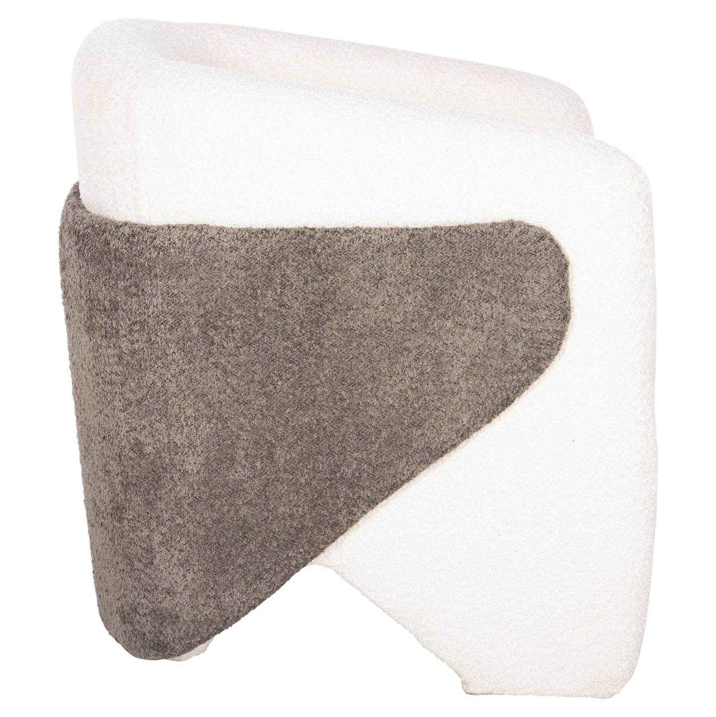 Armchair Doper Hm9590.06 Boucle Fabric White-grey 68x72x76hcm.