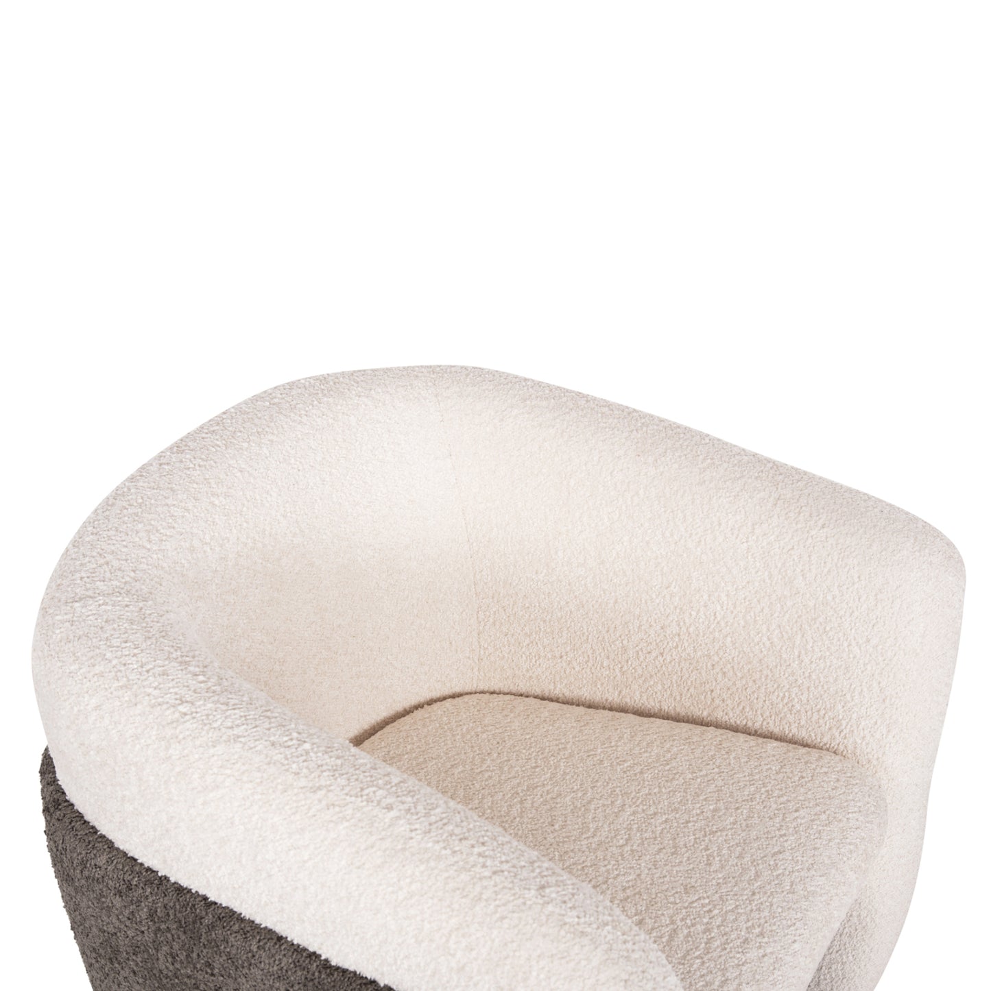 Armchair Doper Hm9590.06 Boucle Fabric White-grey 68x72x76hcm.