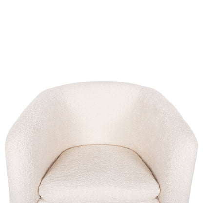 Armchair Doper Hm9590.06 Boucle Fabric White-grey 68x72x76hcm.