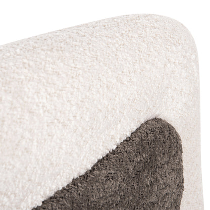Armchair Doper Hm9590.06 Boucle Fabric White-grey 68x72x76hcm.