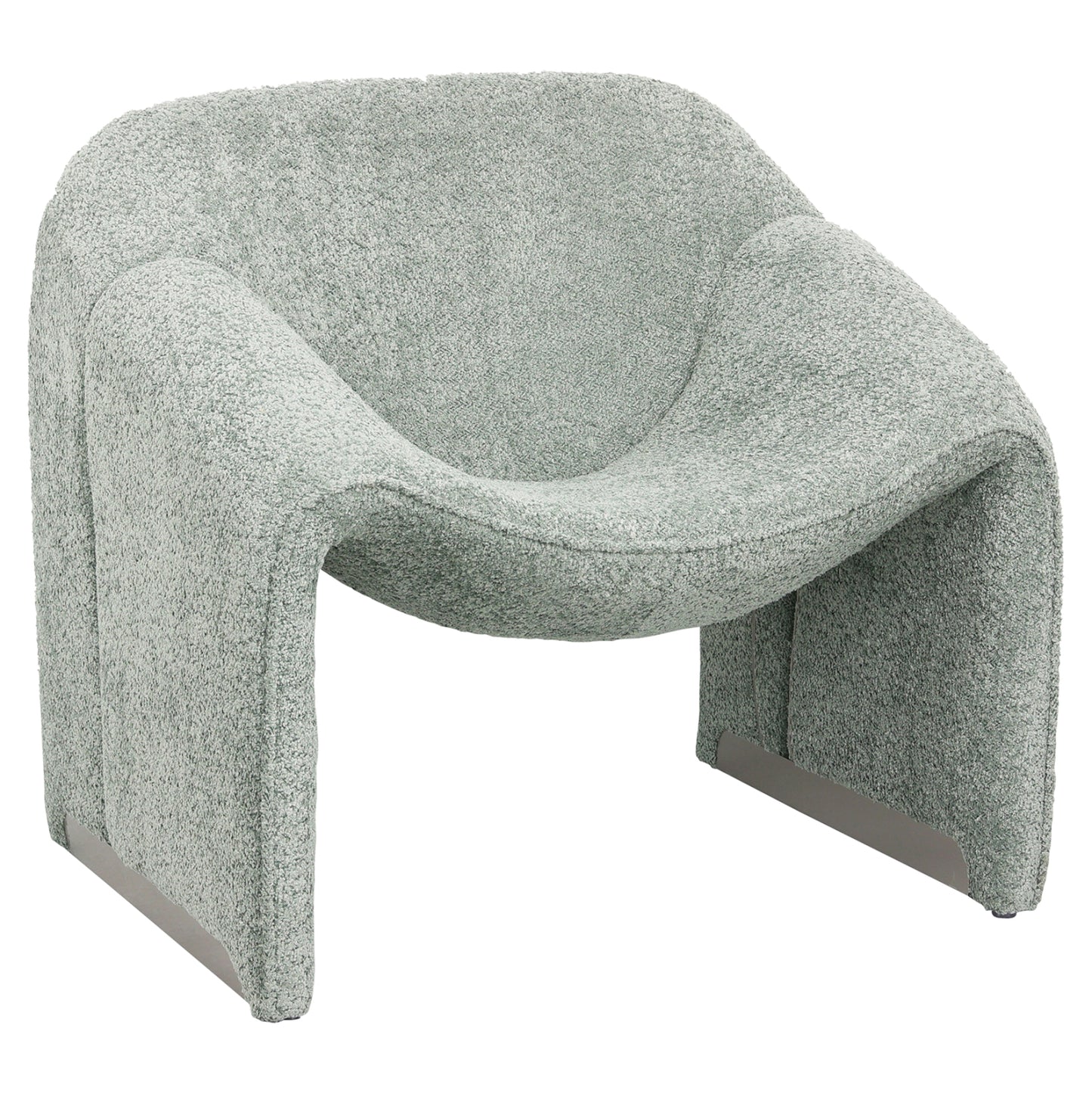 Armchair Spiner Hm9599.05 Pistachio Green Boucle Fabric 81x64x74hcm.