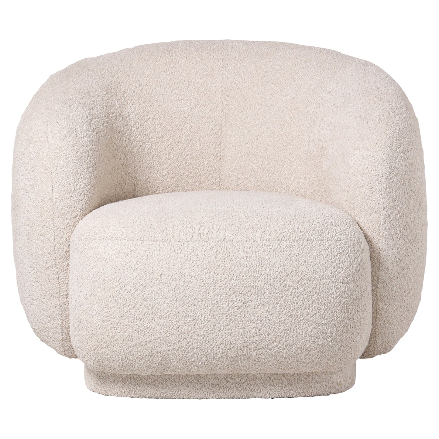 Armchair Karpen Hm9600.06 Ecru Boucle Fabric 93x87x78h Cm.