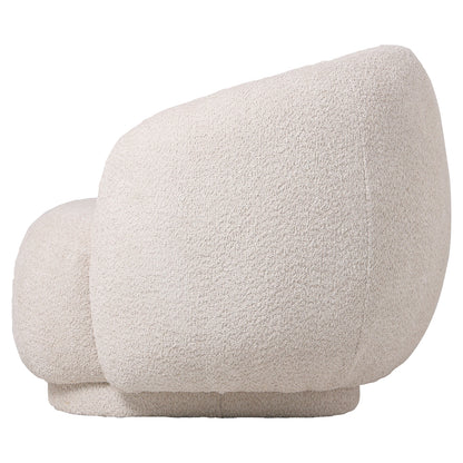 Armchair Karpen Hm9600.06 Ecru Boucle Fabric 93x87x78h Cm.